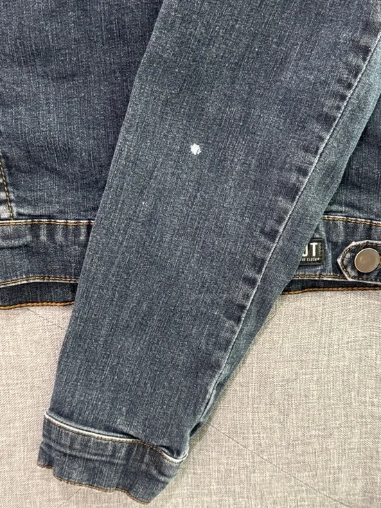 KUT Helena Denim Jacket Large Cropped Stretch Jean Jacket - Picture 9 of 12